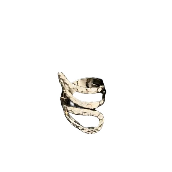 Hammered Silver Metal Wrap Style Ring - Picture 6 of 6